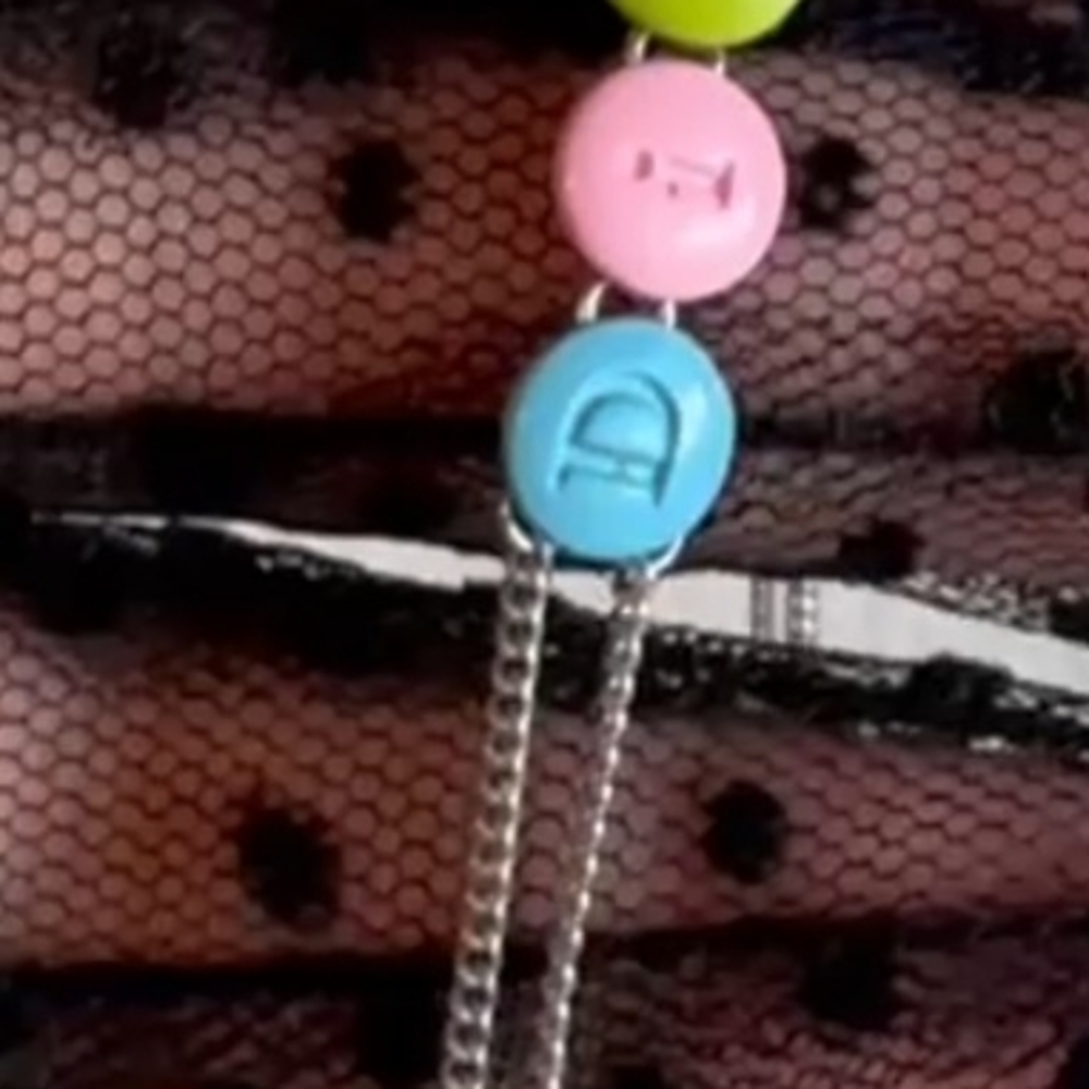 Dior Rare Multicolor Logo Bonbon Candy Choker Necklace - Picture 2 of 5
